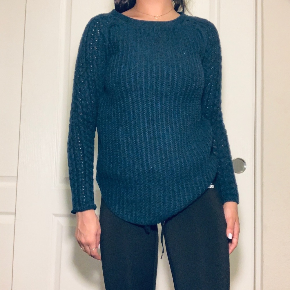 soft, teal sweater